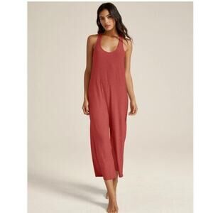 Pink‎ Sleeveless Tank Wide Leg One Piece  Jumpsuit Womens Medium